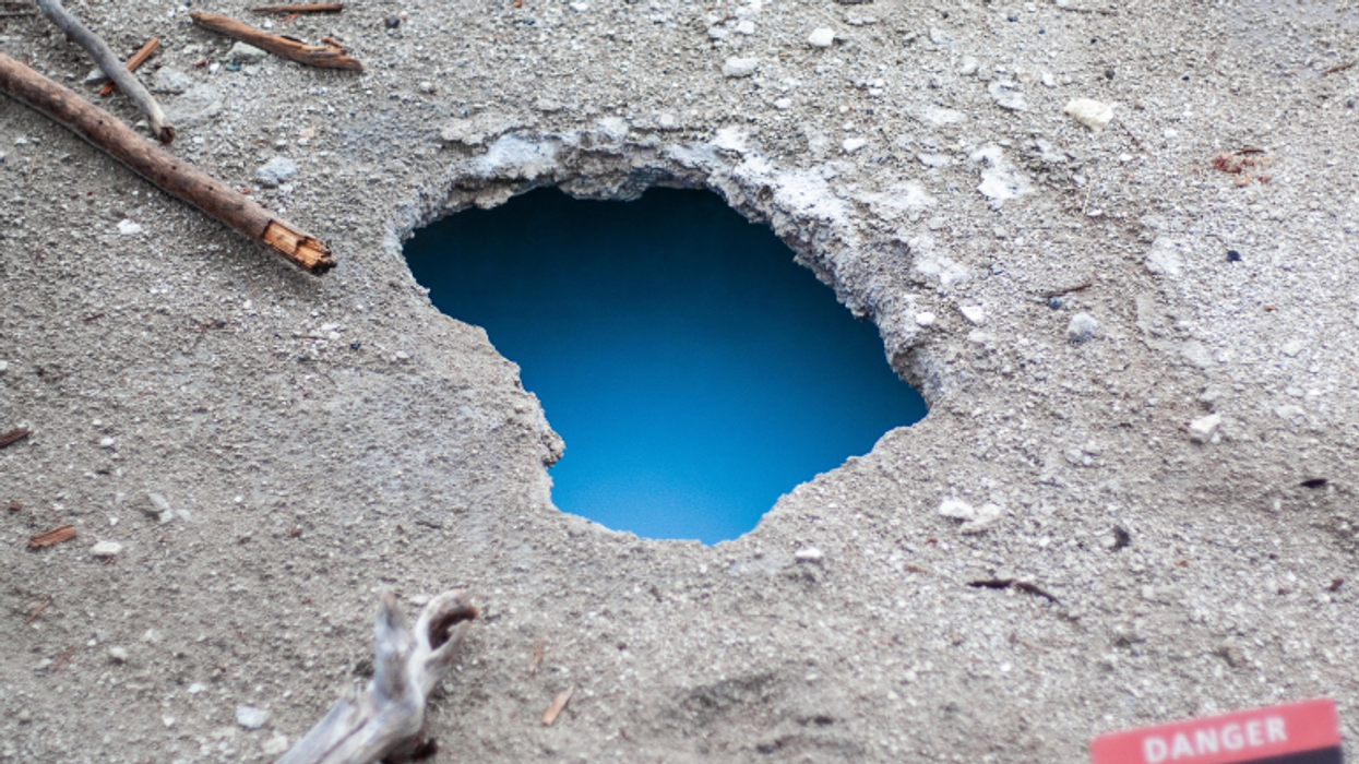 a hole in the ground