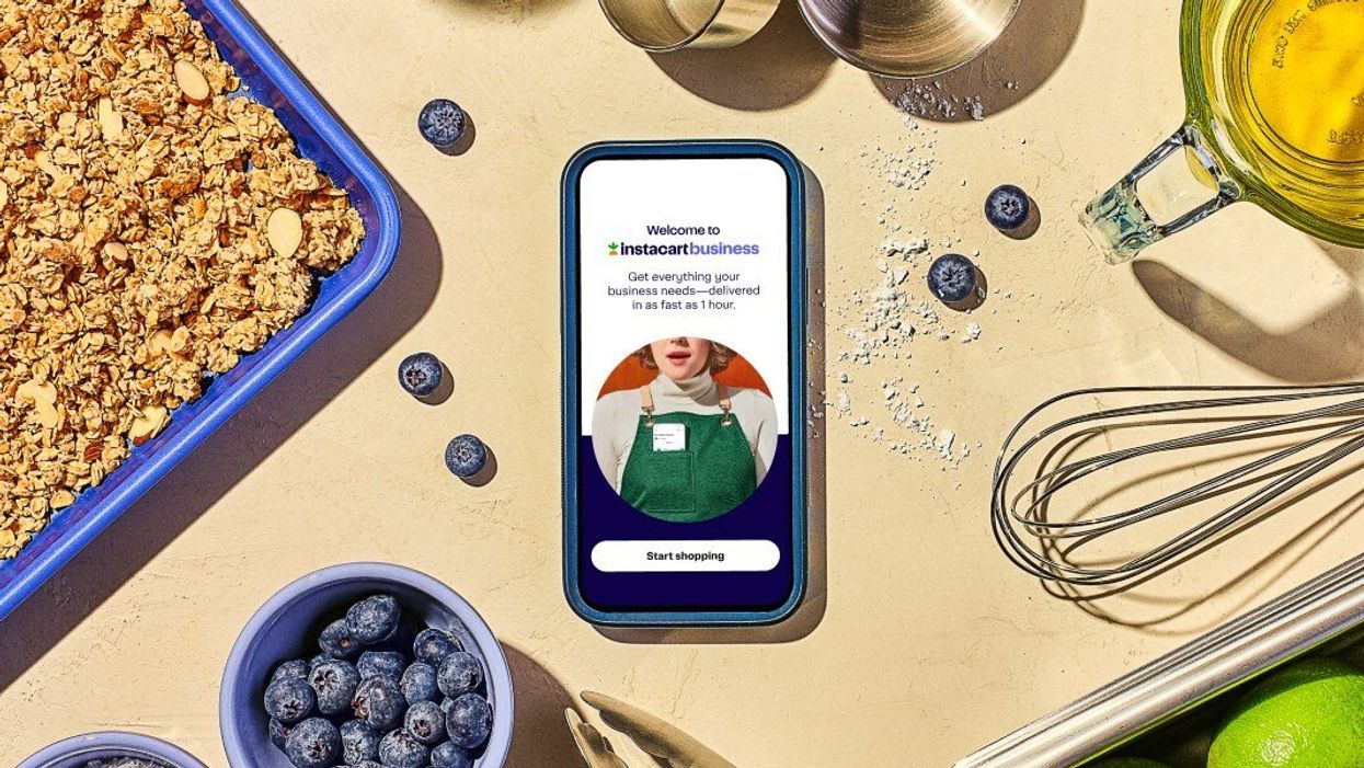 a phone with the Instacart Business app