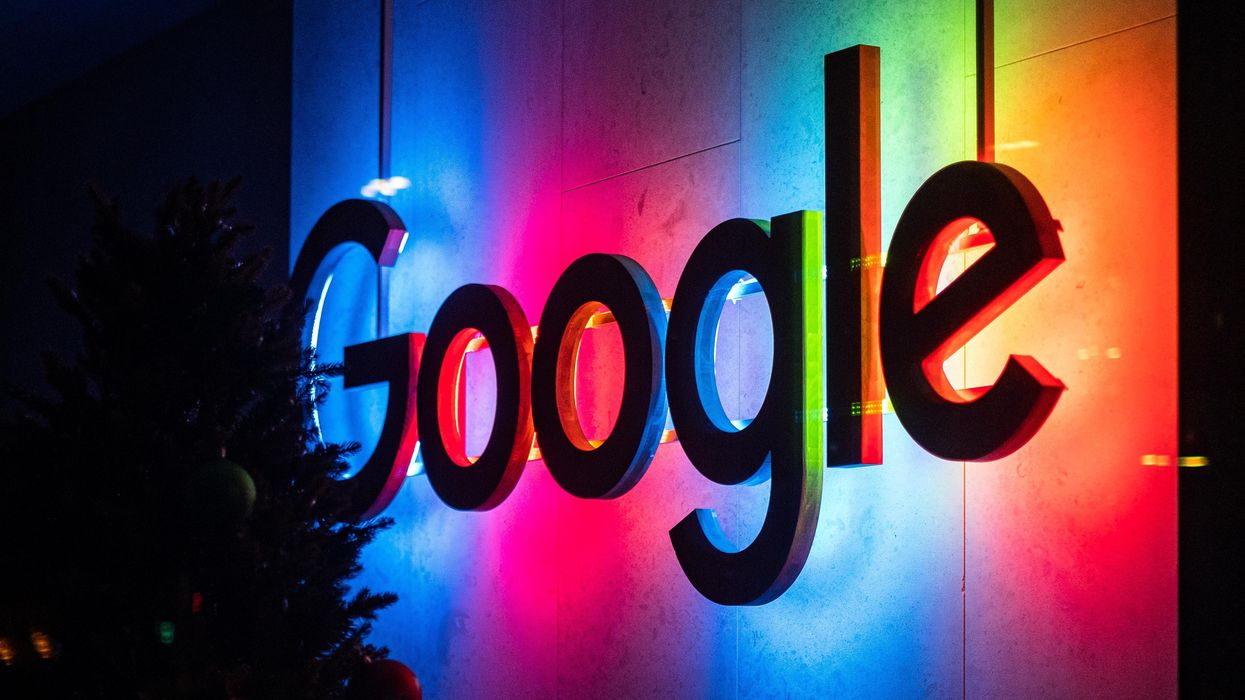 google in neon lights