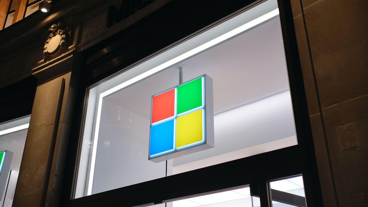 Microsoft Store sign.