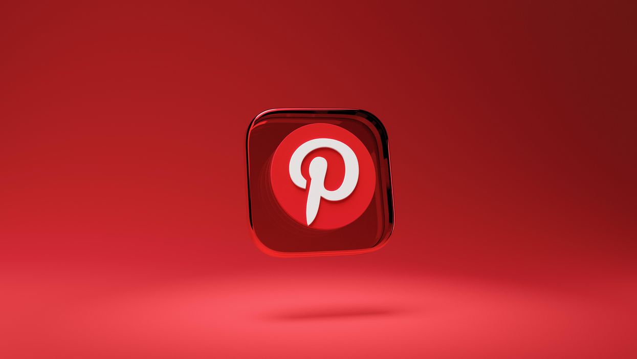 Pinterest app icon in 3D. 