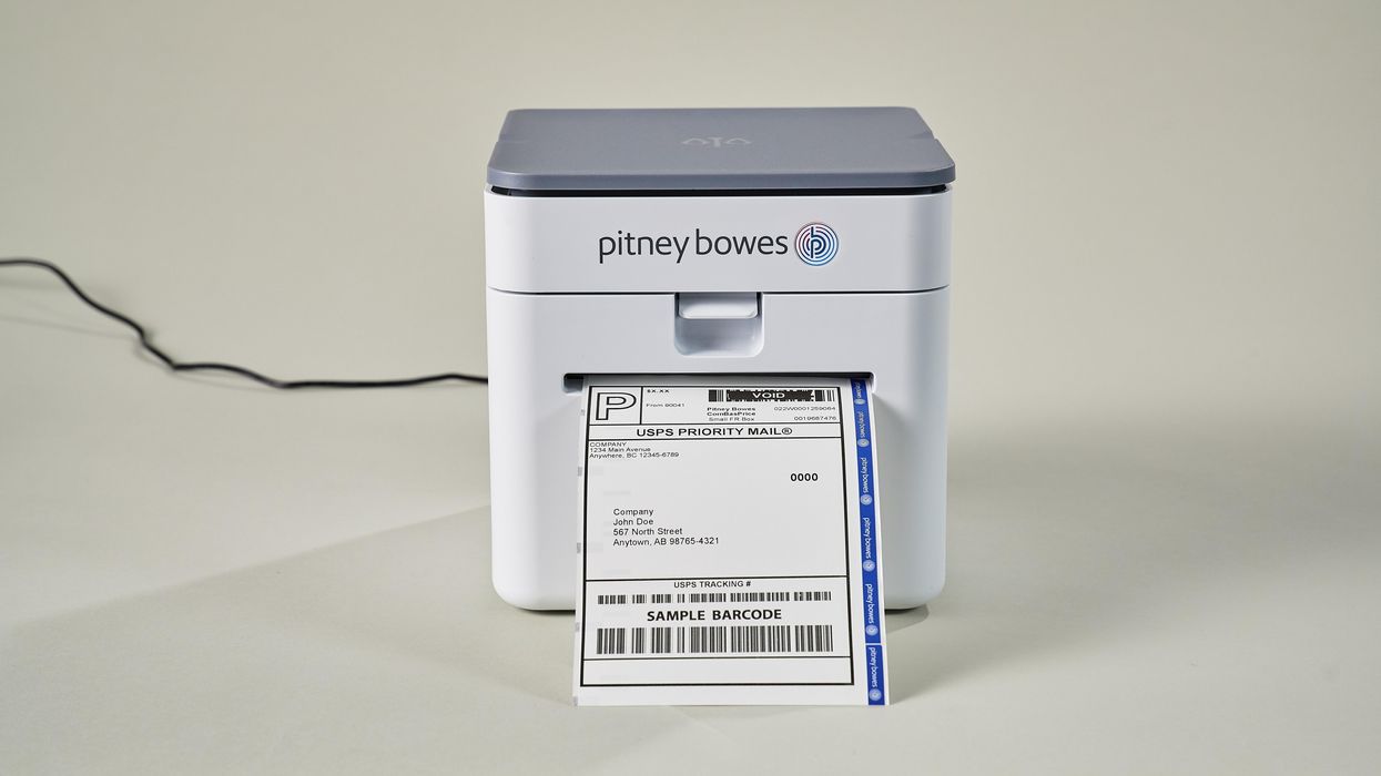 pitneyship cube printing a label