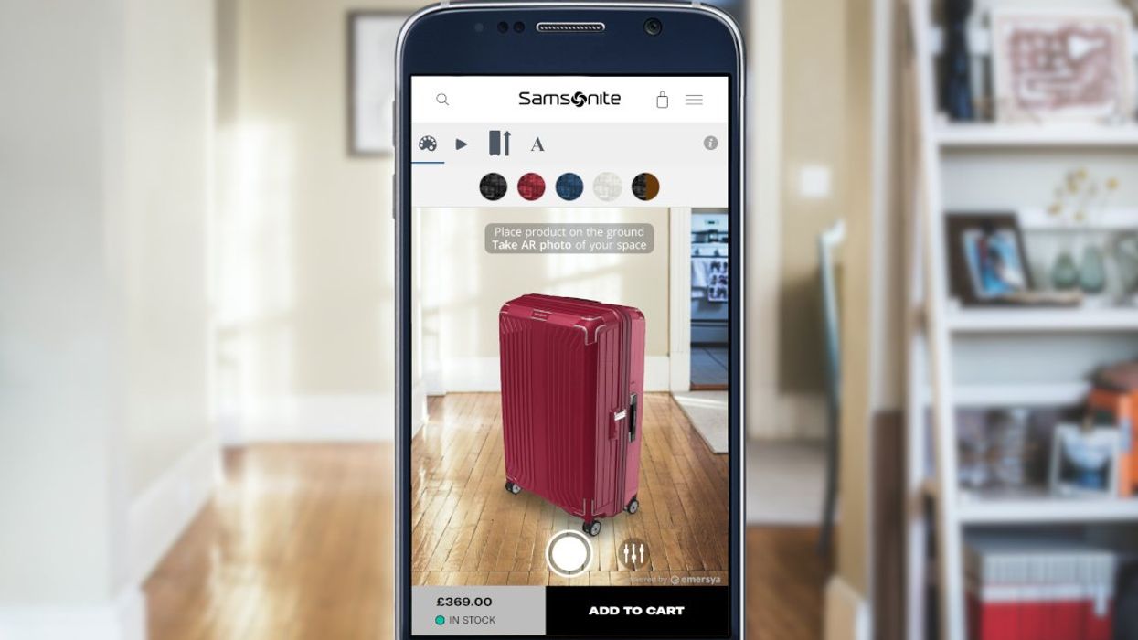 samsonite suitcase in a phone
