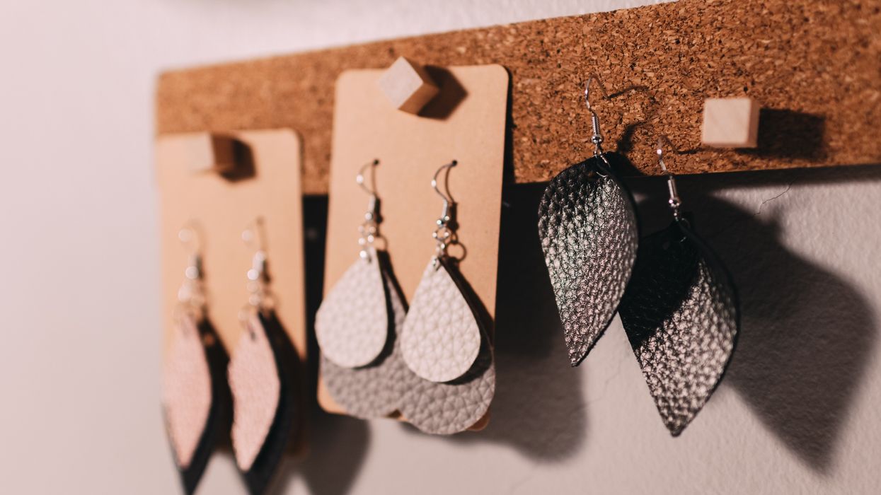 three pairs of silver hook earrings