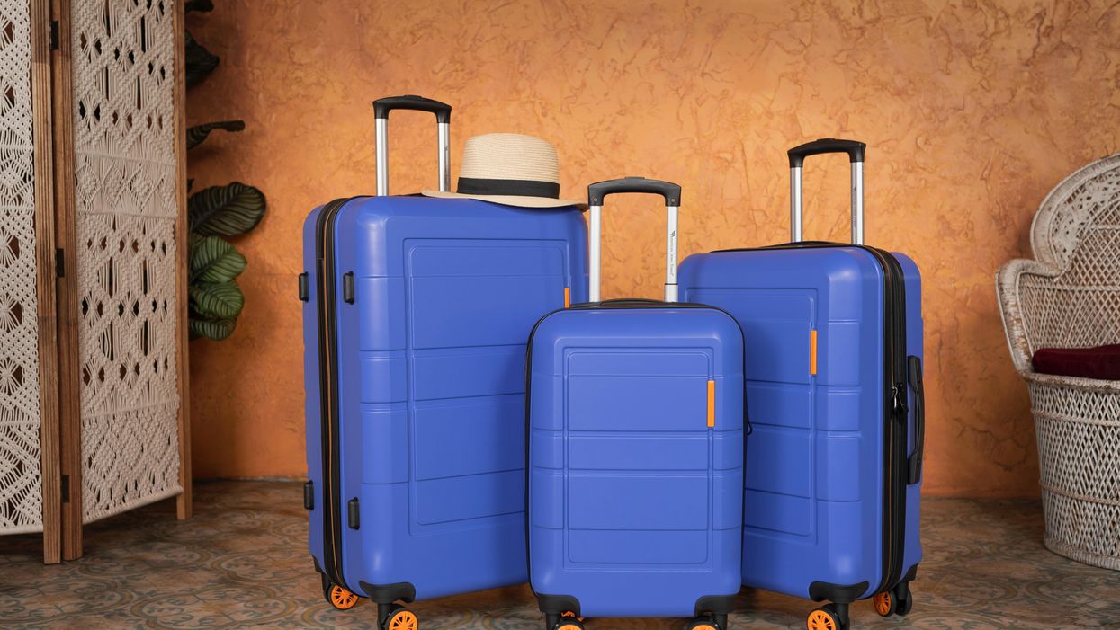 three suitcases lined up